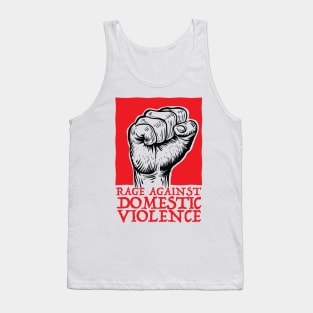 Rage Against Domestic Violence ( Propaganda Fist Red ) Tank Top